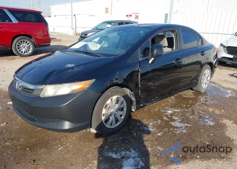 2012 Honda Civic Lx из США, поврежденный, VIN 2HGFB2F51CH571520